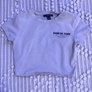 tan shirt very cute good quality crop top